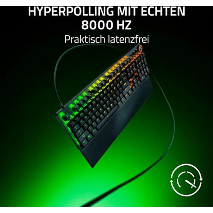Razer Huntsman V3 Pro 8KHz, Full-Size PC-Gaming Tastatur mit analogen optischen Switches, 0,1-4,0mm Auslösebereich, QWERTY US Layout, Schwarz – Bild 3