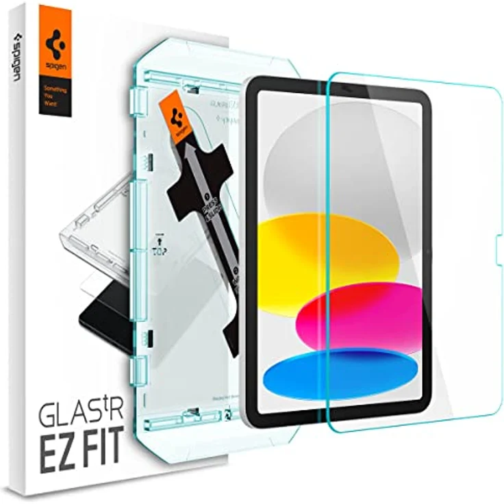 Spigen Glas.tR EZ Fit Schutzfolie für iPad 10. Generation (2022), 10.9 Zoll, Kristallklar, 9H Härte, mit Schablone für präzise Installation – Bild 1