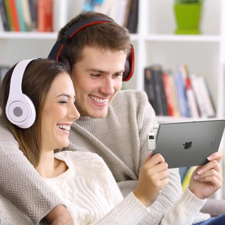 ALOGIC SkySound Bluetooth Audio Transmitter, kabelloser Adapter für AirPods & Kopfhörer, 25+ Stunden Akku, Dual-Device-Streaming für In-Flight Entertainment & Fitnessgeräte – Bild 4