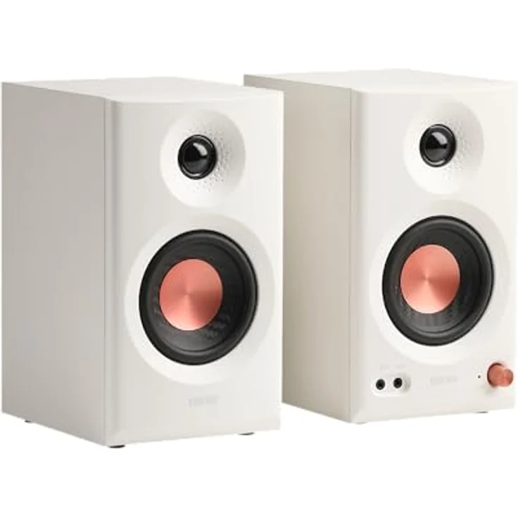 Edifier MR3 Kompakter Studio-Lautsprecher 2.0, Hi-Res Audio, Bluetooth V5.4, RCA, AUX, Mobile App, 2 x 18 W, Weiß – Bild 3