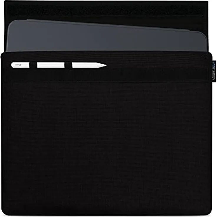 Adore June 12,9 Zoll Classic Schwarz Tasche kompatibel mit iPad Pro 12.9 2021 2020 mit Apple Pen Halterung