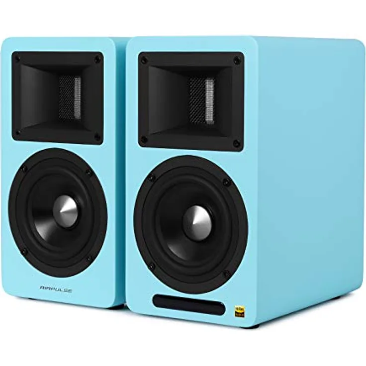 Airpulse A80 Electric Blue, Lautsprecher-Set mit HiRes Audio und Horn Loaded Ribbon Tweeter
