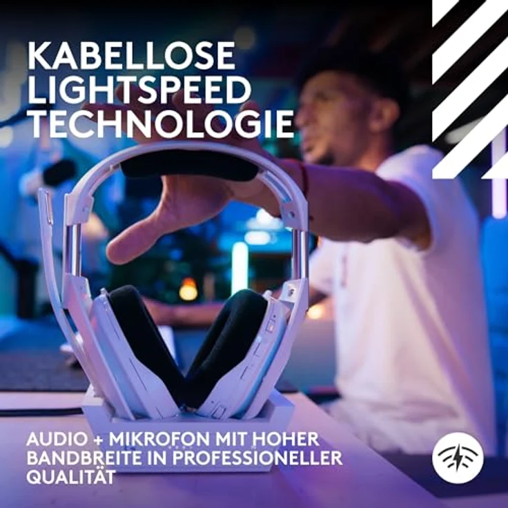 Logitech G Astro A50 X LIGHTSPEED kabelloses Gaming-Headset + Basisstation, PRO-G GRAPHENE, PLAYSYNC für Xbox Series X|S + PS5 + PC/Mac, Bluetooth, HDMI 2.1 Passthru,Weiß – Bild 4