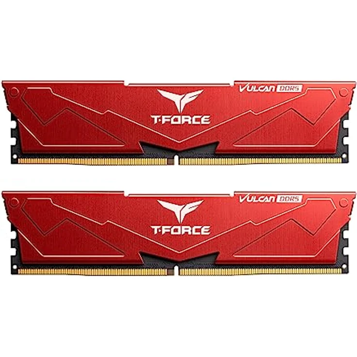 Team Group T-FORCE VULCAN DDR5 32GB KIT (2x16GB) RAM, 6000 MHz, rot – Bild 1