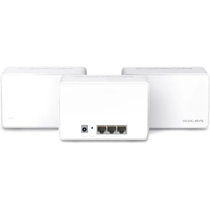 MERCUSYS Halo H3000X Mesh-WLAN-Set (3er-Pack), Wi-Fi 6 AX3000 Dualband-Router & Repeater, 3 × Gigabit-Anschlüsse, MU-MIMO, WPA3, Kindersicherung, geeignet für 3–5 Schlafzimmer – Bild 2