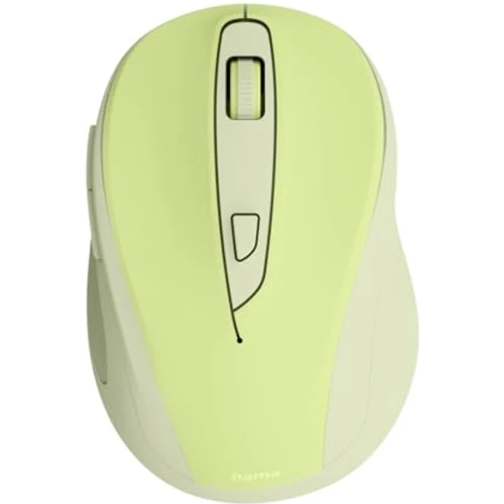 Hama WM-400, Ergonomische Funkmaus mit 1600 DPI, 6 Tasten, geräuschlos, grün – Bild 2