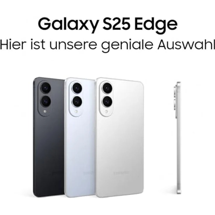 Samsung Galaxy S25 Edge AI Smartphone, 200 MP Kamera, 12 GB RAM, 256 GB Speicher, Titanium JetBlack, ohne Vertrag – Bild 3