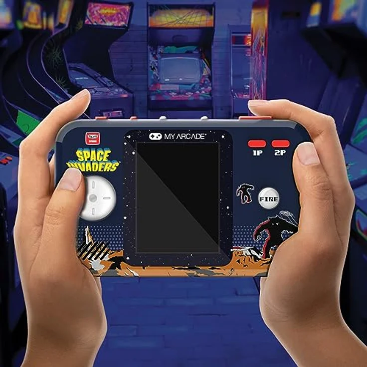 My Arcade SPACE INVADERS POCKET PLAYER PRO, Handheld-Arcade-Gaming-System mit 2.75 Zoll hochauflösendem Display, integriertem Lautsprecher und USB-C-Stromversorgung – Bild 6