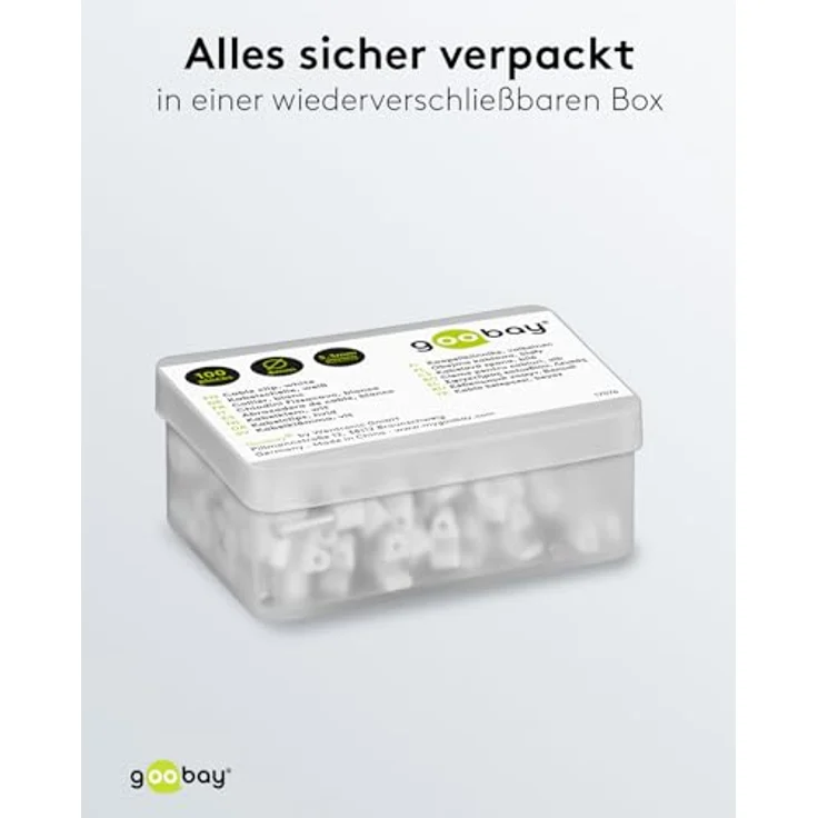Kabelschelle, weiß - max. Kabeldurchmesser 4,0 mm - 100 Stück – Bild 5