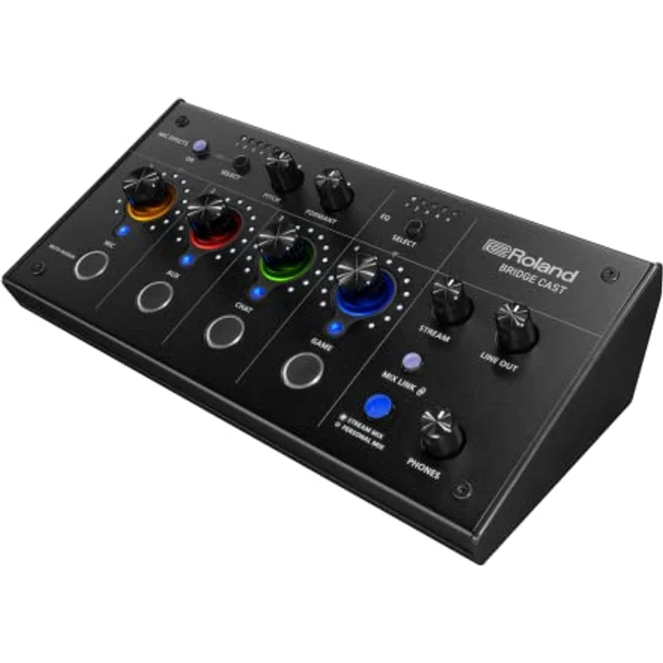 Roland BRIDGE CAST Dual Bus Gaming Mixer | Professionelles Audio-Streaming-Interface und Mixer für Online-Gamer | 32-Bit Hardware-DSP | USB-C Verbindung für Windows und Mac | XLR-Eingang für Mikrofone – Bild 3