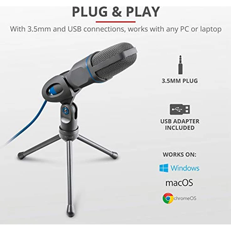 TRUST Mico USB Microphone Schwarz (18290220103) – Bild 4