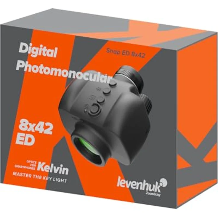 Levenhuk Kelvin Snap ED 8x42 Digital Photomonocular, 8-80x Zoom, 16 MP Fotos, WiFi Live-Übertragung, IP65 spritzwassergeschützt, inkl. 32GB microSD-Karte – Bild 9