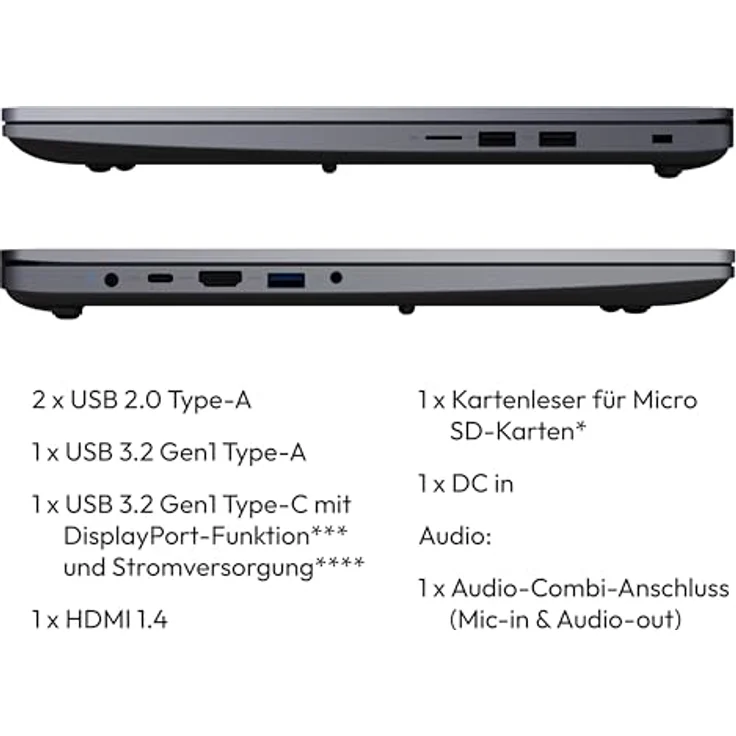 MEDION Avantum 17 E1e, 17,3 Zoll Full HD Laptop mit Intel Core i3-N305, 8GB RAM, 512GB SSD, HD Webcam, WLAN, Windows 11 Home – Bild 4