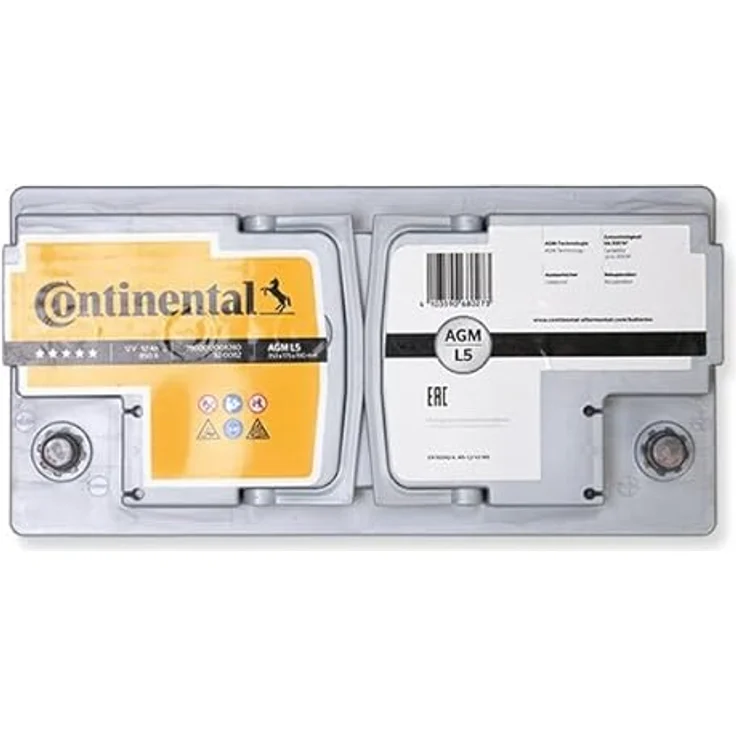 Continental Starterbatterie Start-Stop 12V 92Ah 850A/EN L5, AGM-Batterie für Fahrzeuge mit Start-Stopp-Funktion – Bild 3