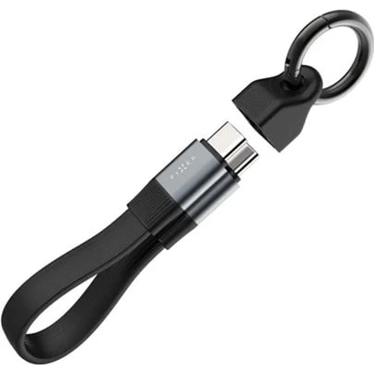 FIXED Clip USB 3.2 Gen2 240W USB-C/C Kabel, 14 cm, 10Gb/s Datenübertragung, 4K-Videounterstützung, schwarz