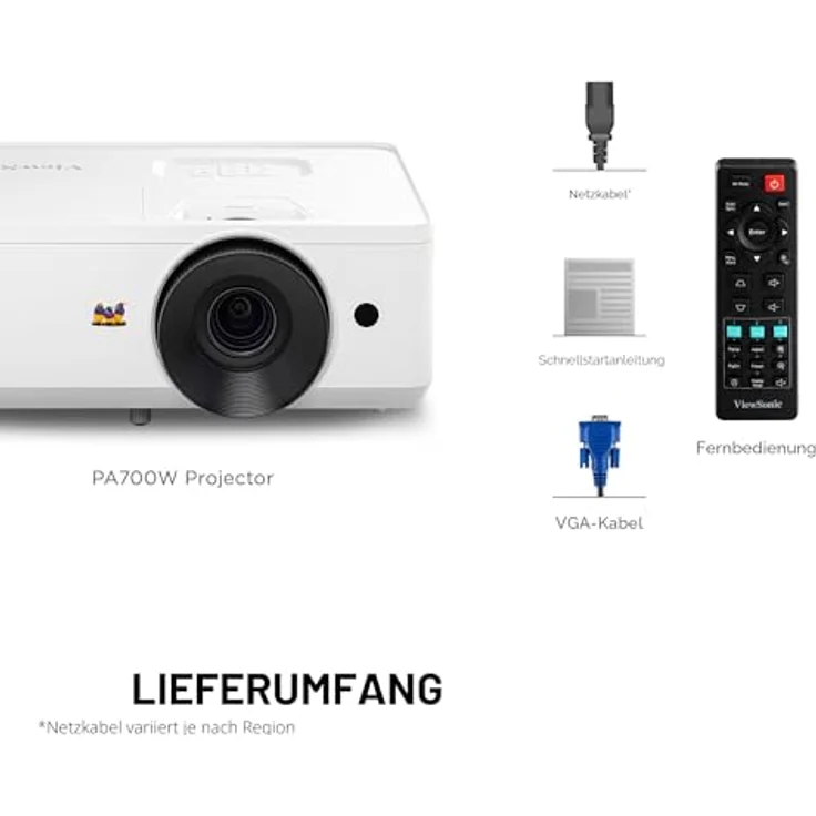 ViewSonic PA700W, 4.500 ANSI-Lumen Business Beamer mit WXGA Auflösung, bis 300" Bildschirmgröße, 2 HDMI-Anschlüsse – Bild 8