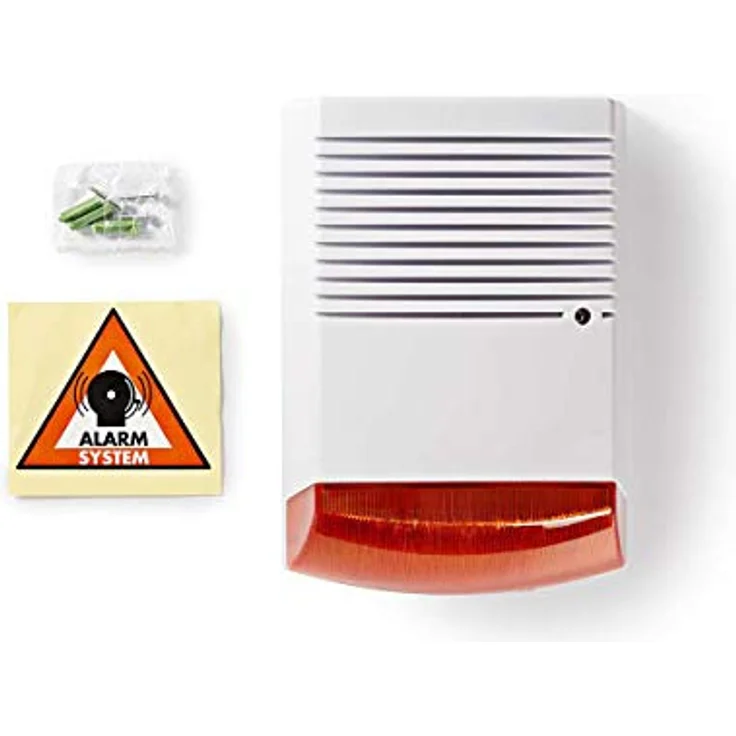 Dummy-Sicherheitssirene IP44 Weiß/Orange – Bild 3