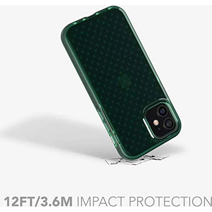 tech21 Evo Check Handyhülle für Apple iPhone 12 und 12 Pro 5G, 3,6 m Fallschutz, Mitternachtsgrün, selbstreinigend – Bild 3