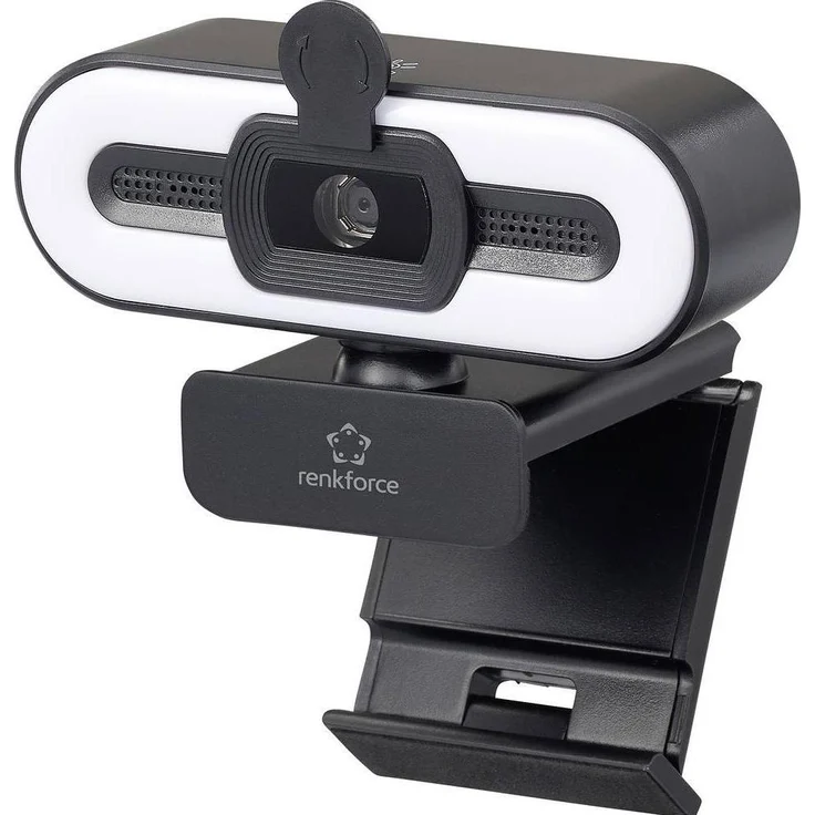 Renkforce RF-WC-190 Webcam, 2592 x 1944 Pixel, mit Klemm-Halterung und Stativgewinde