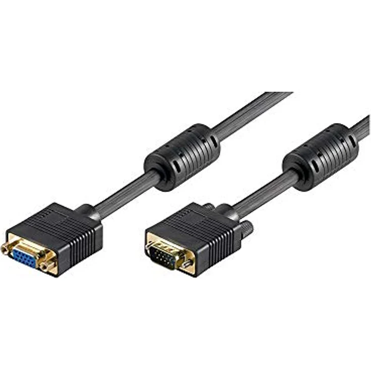 Wentronic goobay - VGA-Verlängerungskabel - HD-15 (W) bis HD-15 (M) - 3,0m - Daumenschrauben - Schwarz (50486) – Bild 2