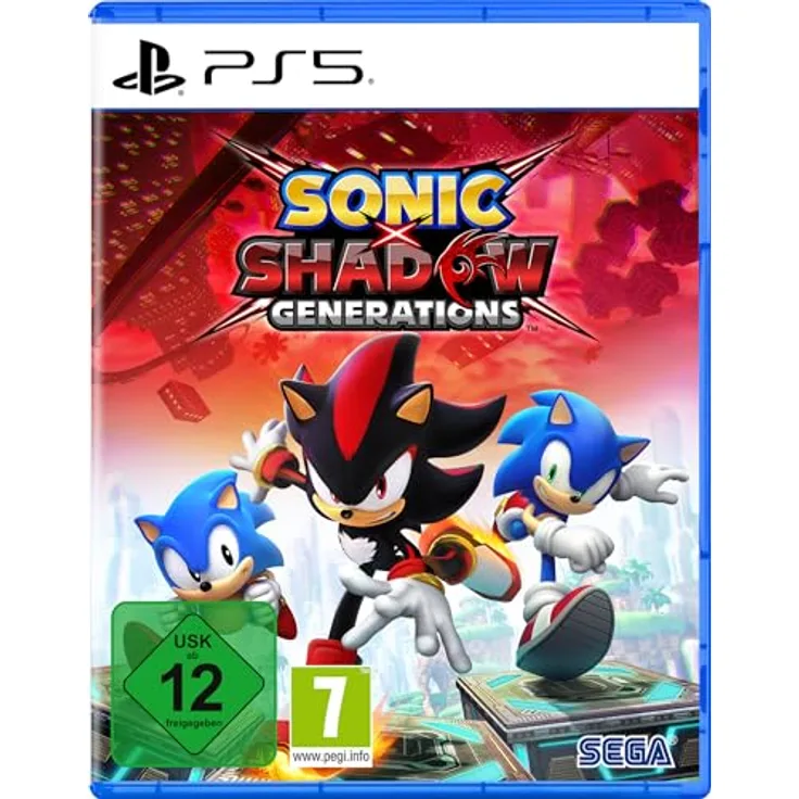 Atlus Sonic x Shadow Generations (PlayStation 5), inkl. Remaster von Sonic Generations mit 3D- und 2D-Level von Sonic, Shadow's neue Story-Kampagne