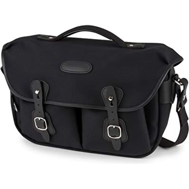 Billingham Hadley Pro 2020 Kameratasche (Black Fibrenyte/Black Leather) - Verbesserte Version mit Butylkautschuk-Schicht und herausnehmbarem Einsatz