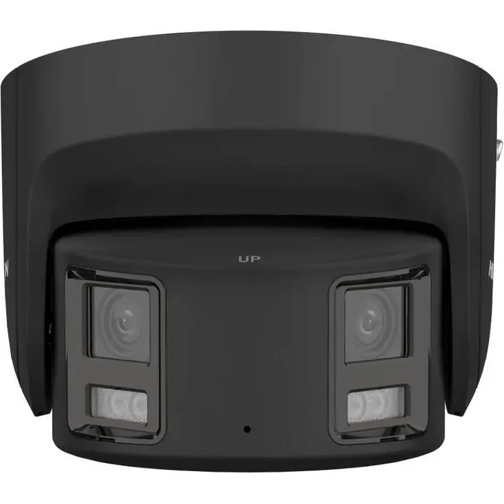Hikvision Panoramic ColorVu Netzwerkkamera (5120 x 1440 Pixel), Schwarz - Klare Abbildung bei Gegenlicht, Klassifizierung von Menschen und Fahrzeugen, Stroboskoplicht und akustischer Alarm
