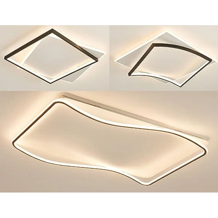 Eurotondisplay SX626-900 * 600 LED Deckenleuchte mit Fernbedienung, schwarz-weißer Alurahmen, dimmbar, Lichtfarbe einstellbar – Bild 5
