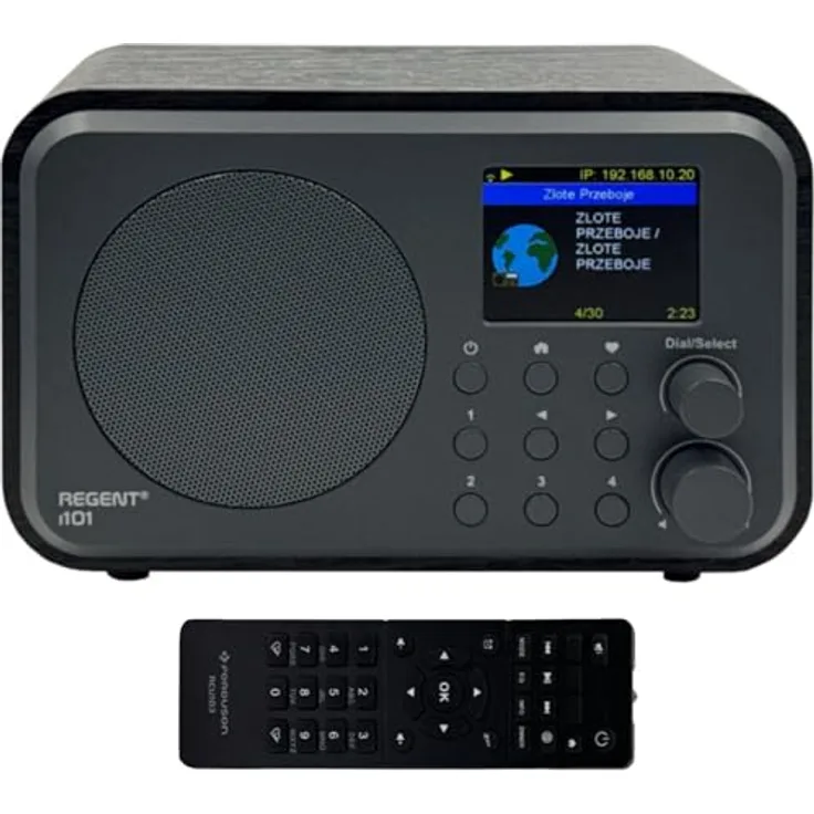 Ferguson Regent i101, Internetradio WLAN mit Bluetooth, DAB+/FM, Radiowecker, 2,4" TFT-Farbdisplay, Akku, USB-C, Fernbedienung