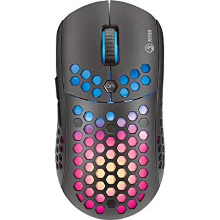 Marvo M399 Gaming-Maus, 6400 DPI, optischer Sensor, 6 programmierbare Tasten, ergonomisches Design, schwarz