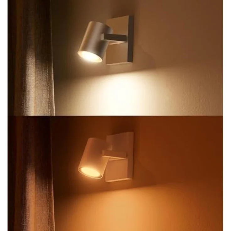 Philips Hue White & Color Ambiance Argenta Deckenlampe mit Einerspot, smarte Lichtsteuerung über Sprache und App, weiß – Bild 4
