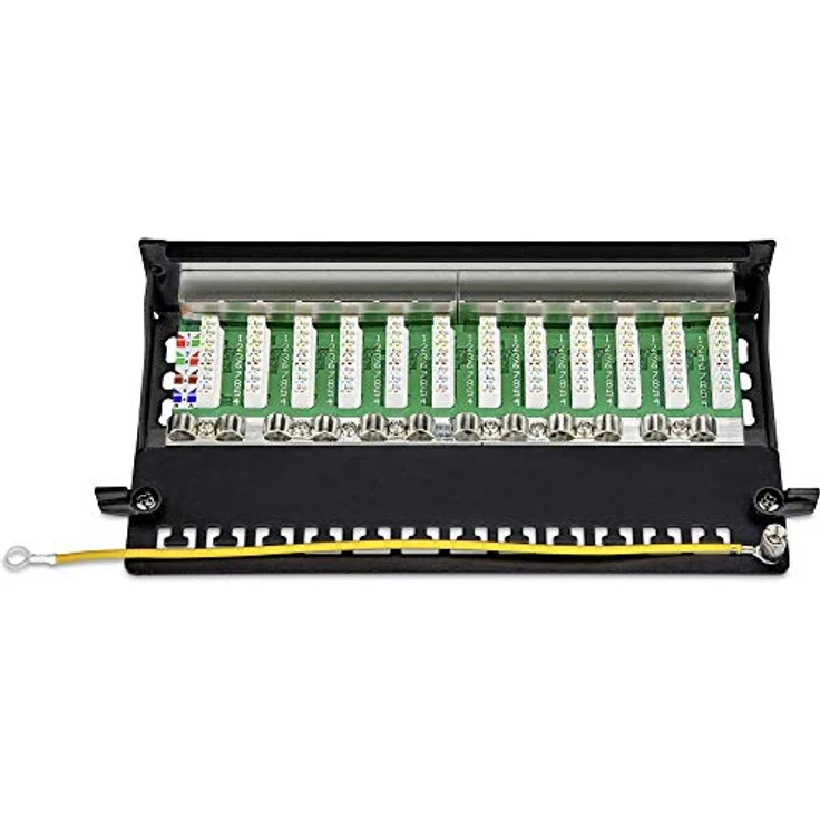 Renkforce 12 Port Netzwerk-Patchbox CAT 6, 1 HE, robuste Stahlkonstruktion, wandmontierbar, ideal für Heimnetzwerke – Bild 2