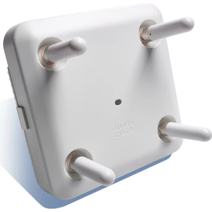 Cisco Aironet 2800e Drahtloser Access Point, 6 dBi externe abnehmbare Antenne, unterstützt 802.1x RADIUS, AES, EAP, Wand- und Deckenmontage, Weiß