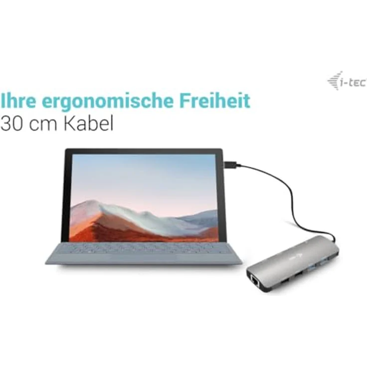 iTEC USB-C Metal Nano 2x Display Docking Station + Power Delivery 100 W, Aluminiumgehäuse, schwarz – Bild 5