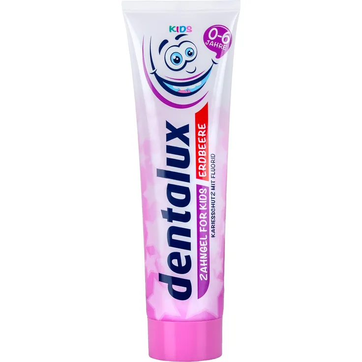 Dentalux Zahngel for Kids Erdbeere, von 0 bis 6 Jahren, 100 ml