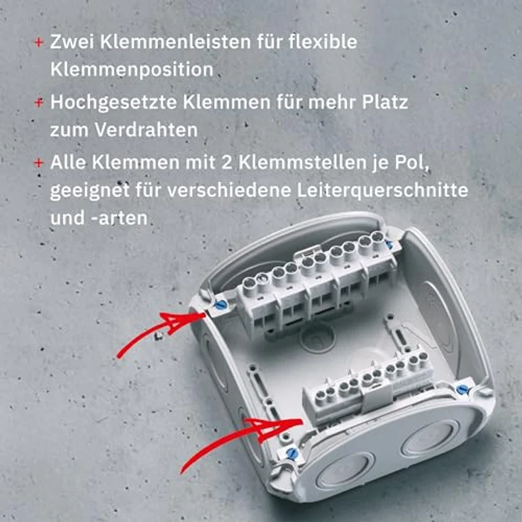 Hensel Kabelabzweigkasten DK 0606 G 1,5-6qmm Dose, Gehäuse für Montage auf der Wand-Decke 4012591124993 – Bild 7