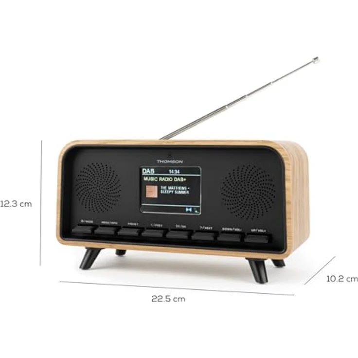 Thomson RT850DABBT, Radiowecker Bluetooth 5.3 mit DAB, 50 Speicherplätzen, Doppelalarm und USB (MP3)-Spieler – Bild 5