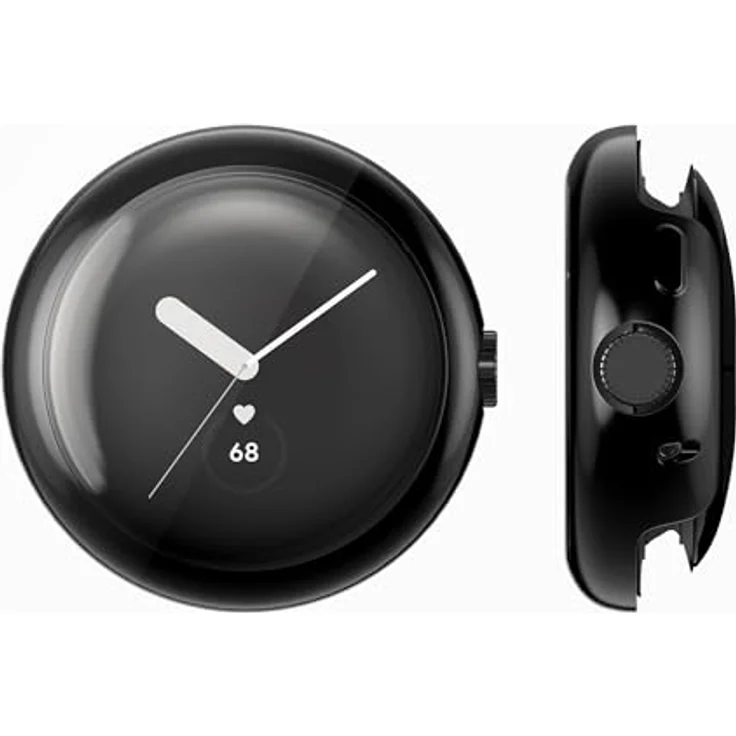 kwmobile 2X Silikon Hülle für Google Pixel Watch 2 / Pixel Watch 1, Fullbody Schutzhülle aus Silikon, Schwarz Silber, Rundumschutz für alle Funktionen – Bild 5