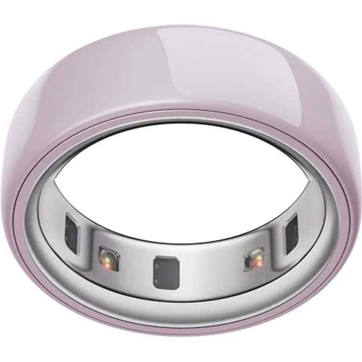 Oura Ring 4 Ceramic (Petal), Smart Ring in Rosa mit 40+ Gesundheitsmetriken, 5–8 Tage Akkulaufzeit, fortschrittlicher Smart Sensing Technologie