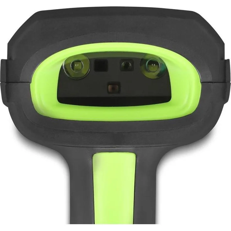 Delock Industrie Barcode Scanner 1D und 2D, kabelloser Handscanner für 433 MHz, robust, Schwarz-Grün