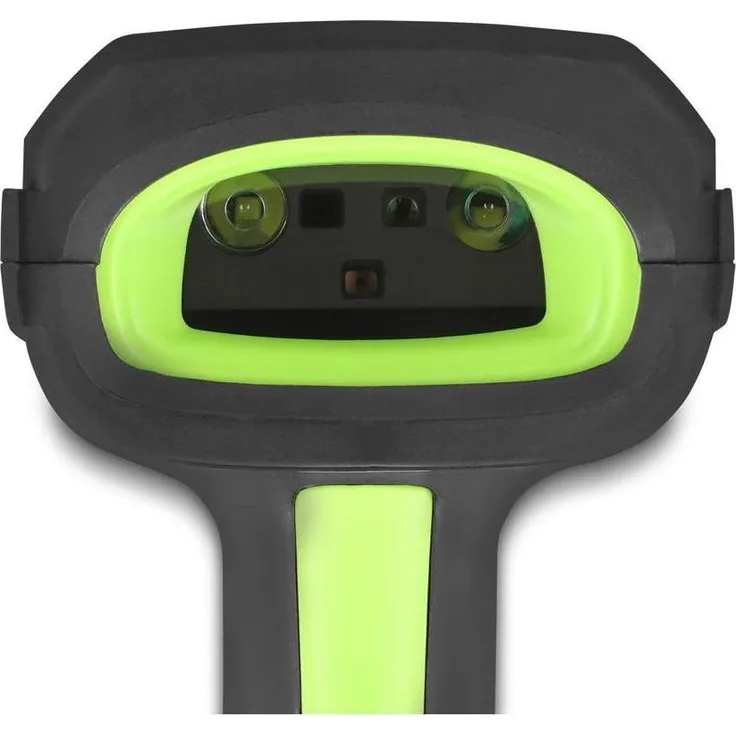 Delock Industrie Barcode Scanner 1D und 2D, kabelloser Handscanner für 433 MHz, robust, Schwarz-Grün