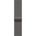 Apple Watch Band - Milanaise Armband - 46 mm - Schiefer - S/M, individuell einstellbar, magnetisch, Edelstahlgeflecht