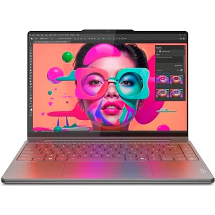 Lenovo Yoga 9 2-in-1 AI Laptop | 14" WQUXGA Touch Display | Intel Core Ultra 7 258V | 32GB RAM | 1TB SSD | Intel Arc Grafik | Windows 11 Home | QWERTZ | Luna Grau | 3 Jahre Premium Care – Bild 3