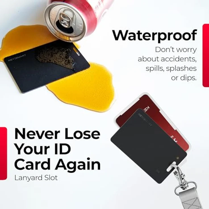 KeySmart SmartCard Thin Wallet Tracker Card, wiederaufladbar & wiederverwendbar, funktioniert mit der Find My App, Gegenstandsfinder für Gepäckanhänger, Geldbörse, Telefon – Bild 5