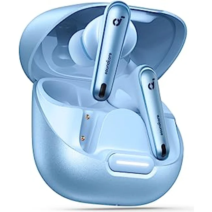 soundcore by Anker Liberty 4 NC Kabellose Earbuds mit Geräuschunterdrückung, 98,5% Noise Cancelling, Adaptive Geräuschunterdrückung für Ohren und Umgebung, Hi-Res Sound, 50H Wiedergabe (Hellblau) – Bild 1
