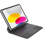 Belkin Pro Tastatur mit Hülle für iPad 10 Generation 10,9 Zoll, mit magnetischem Ständer, Multi-Gesture-Steuerung, Befestigung des Apple Pencil, QWERTZ, Multimedia-Tasten, Hinterleuchtete Bluetooth-Tastatur, Auto-Wake-Funktion