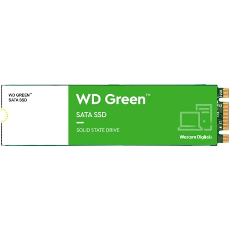 WD Green SATA SSD interne SSD 480 GB (M.2 2280 Modul für den Einsatz in Laptops und Desktop PCs, SLC-Caching-Technologie, Stoßfest, WD F.I.T. Lab™-zertifiziert) grün – Bild 1
