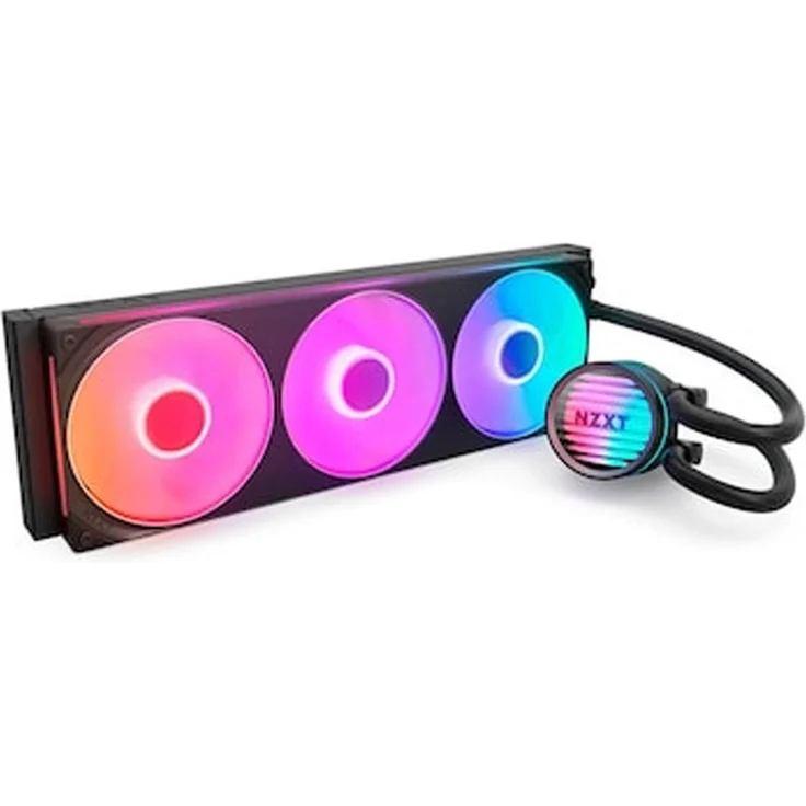 NZXT Kraken 360 RGB, AIO CPU Wasserkühler mit PWM-Lüftern und RGB-Beleuchtung, Schwarz