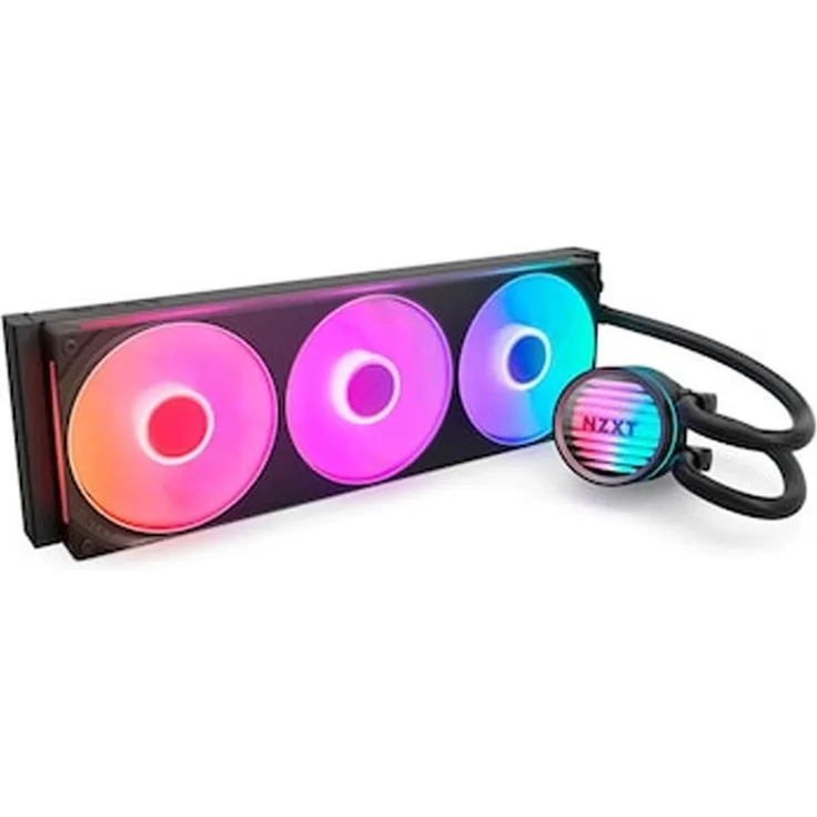 NZXT Kraken 360 RGB, AIO CPU Wasserkühler mit PWM-Lüftern und RGB-Beleuchtung, Schwarz