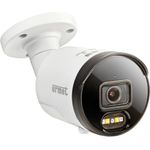 Grothe IP-Bullet-Kamera 5MPX ABSCHRECKUNG VK 1099/511 (1099/511), Überwachungskamera mit H.265+ / H.264+ Videokomprimierung, 5MPX Auflösung (2880 x 1620), IR- und Weißlicht-LEDs, 2,8 mm Festobjektiv, 12 V DC oder PoE.